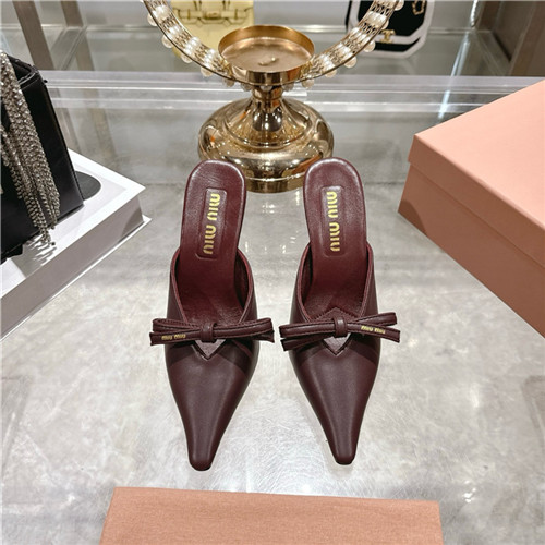 미우미우 여성용 슬리퍼 (굽높이8CM) M46235-2 2025/신상