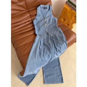 샤넬 데님 조끼 청바지 세트 C64407 2026/신상